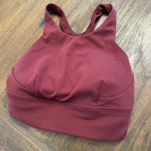 Red Racerback Sports bra, yoga, lululemon